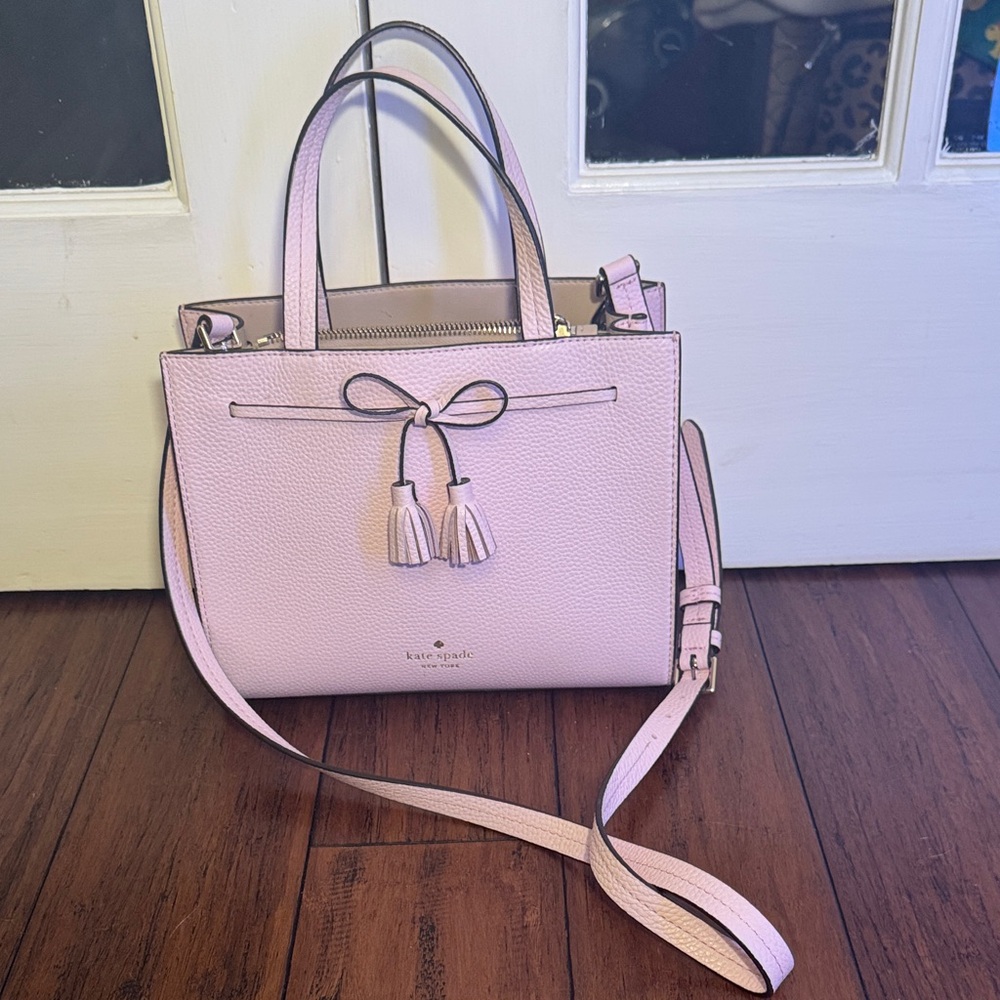 Kate Spade Light Pink Satchel with Tassels